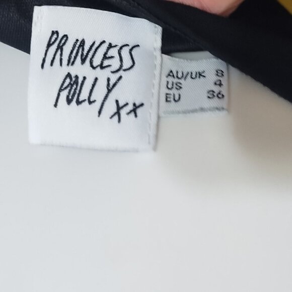 Princess Polly Long Sleeve Ruffled Faux Wrap Cotton Micro Mini Dress Sz 4 Y2K - Picture 7 of 9